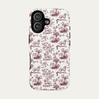Labrador Retriever Burgundy Toile phone Case