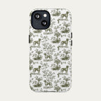 Rhodesian Ridgeback Sage Green Toile phone Case