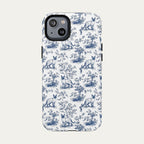Siamese Cat Blue Toile Phone case