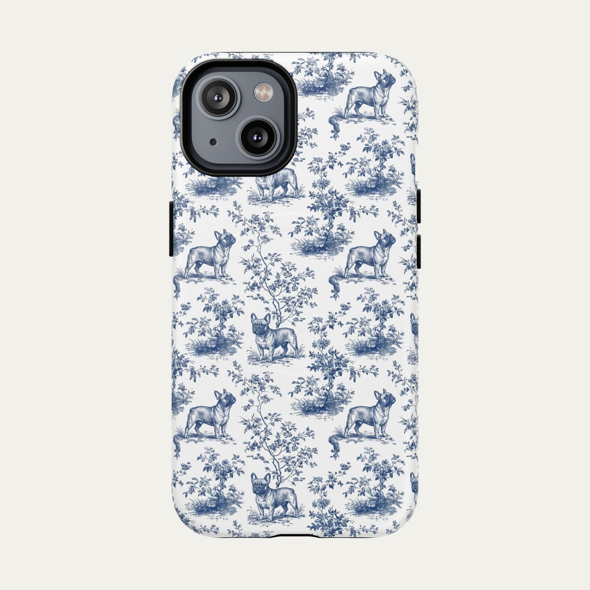 French bulldog Blue Toile Phone case