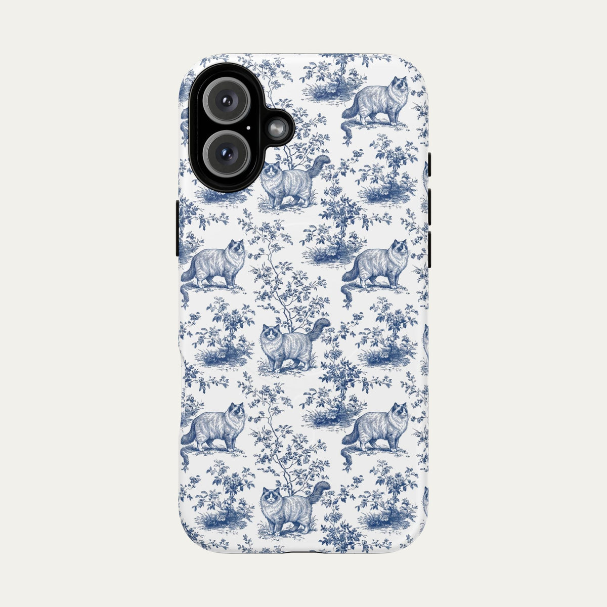 Ragdoll Cat Blue Toile Phone case