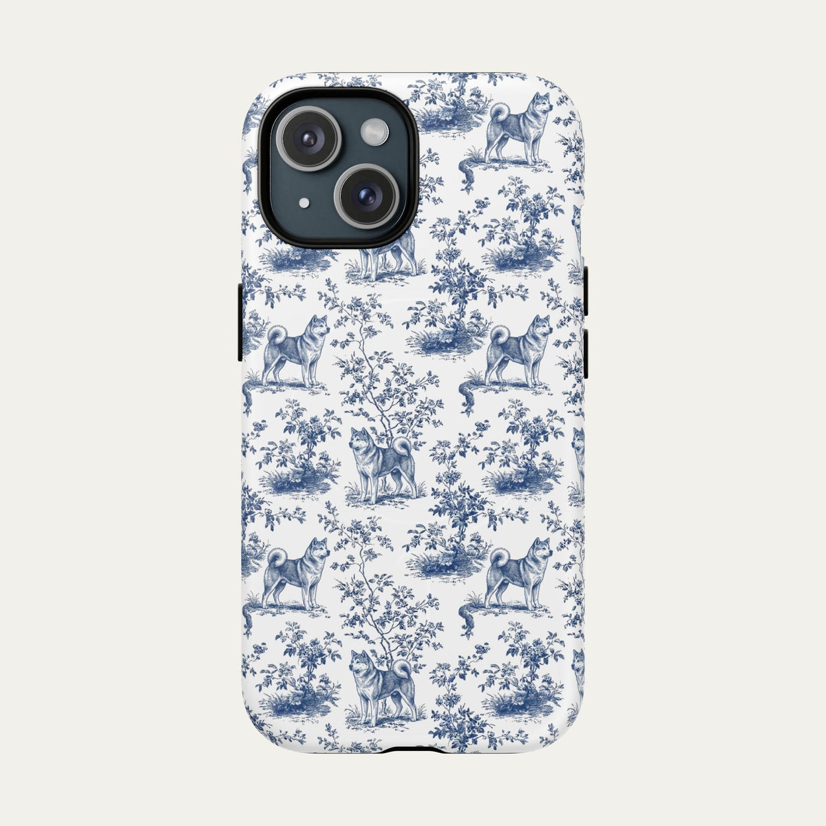 Akita Blue Toile Phone case