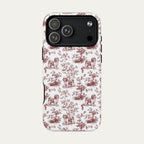 Shih Tzu Burgundy Toile phone Case