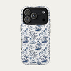 Toy Fox Terrier Blue Toile Phone case