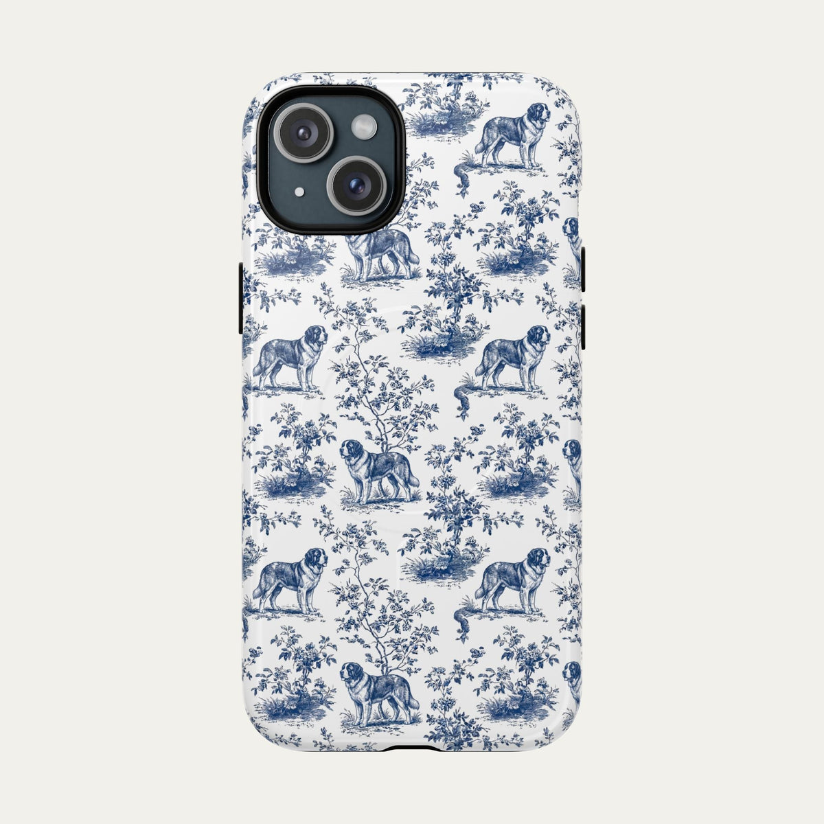 Saint Bernard Blue Toile Phone case