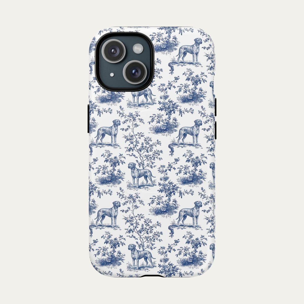 Rhodesian Ridgeback Blue Toile Phone case