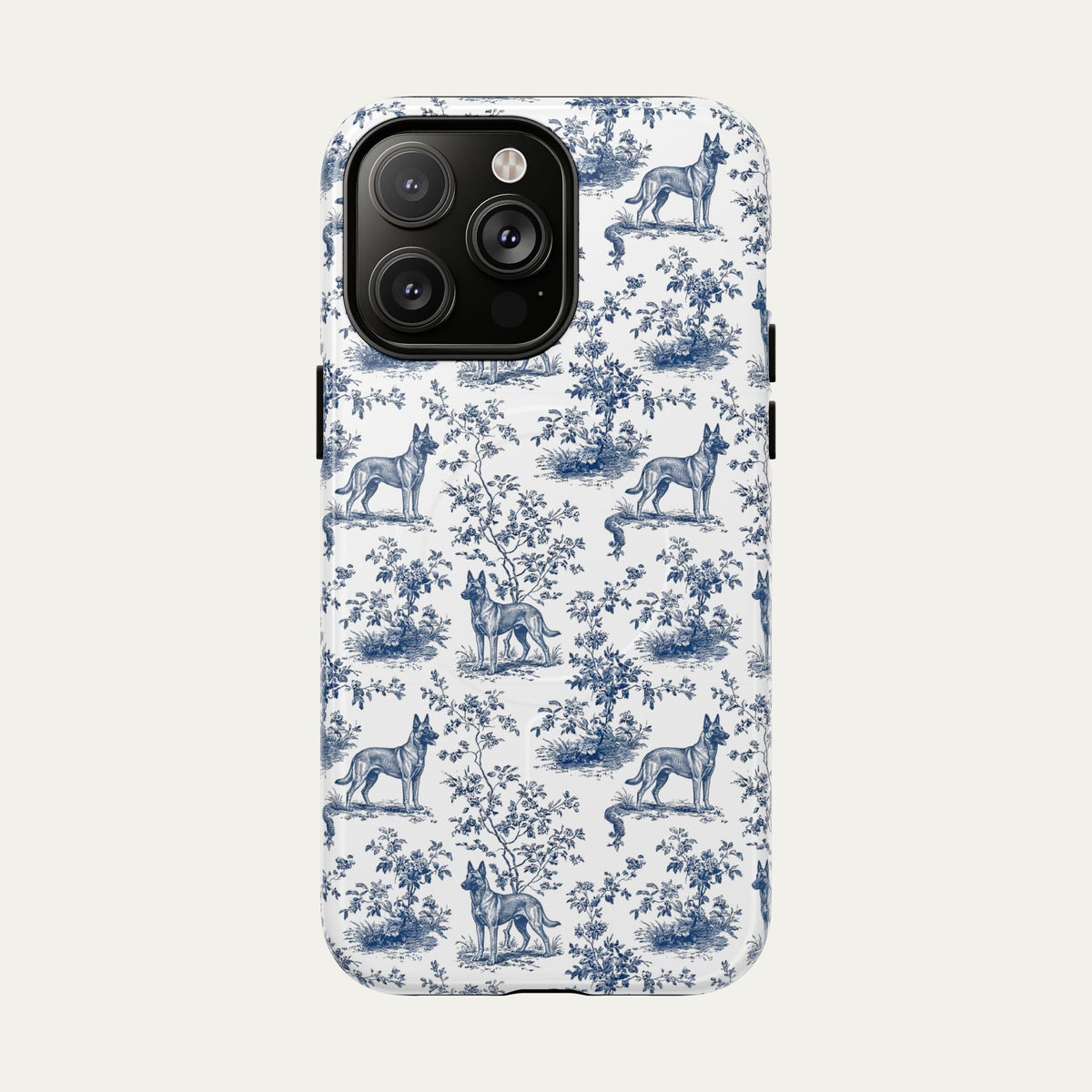 Belgian Malinois Blue Toile Phone case