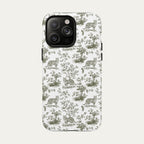 Bengal Cat Sage Green Toile phone Case