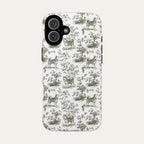 Husky Sage Green Toile phone Case