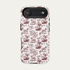 Pitbull Burgundy Toile phone Case