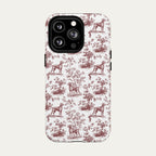 Weimaraner Burgundy Toile phone Case