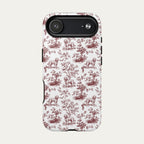 Goldendoodle Burgundy Toile phone Case