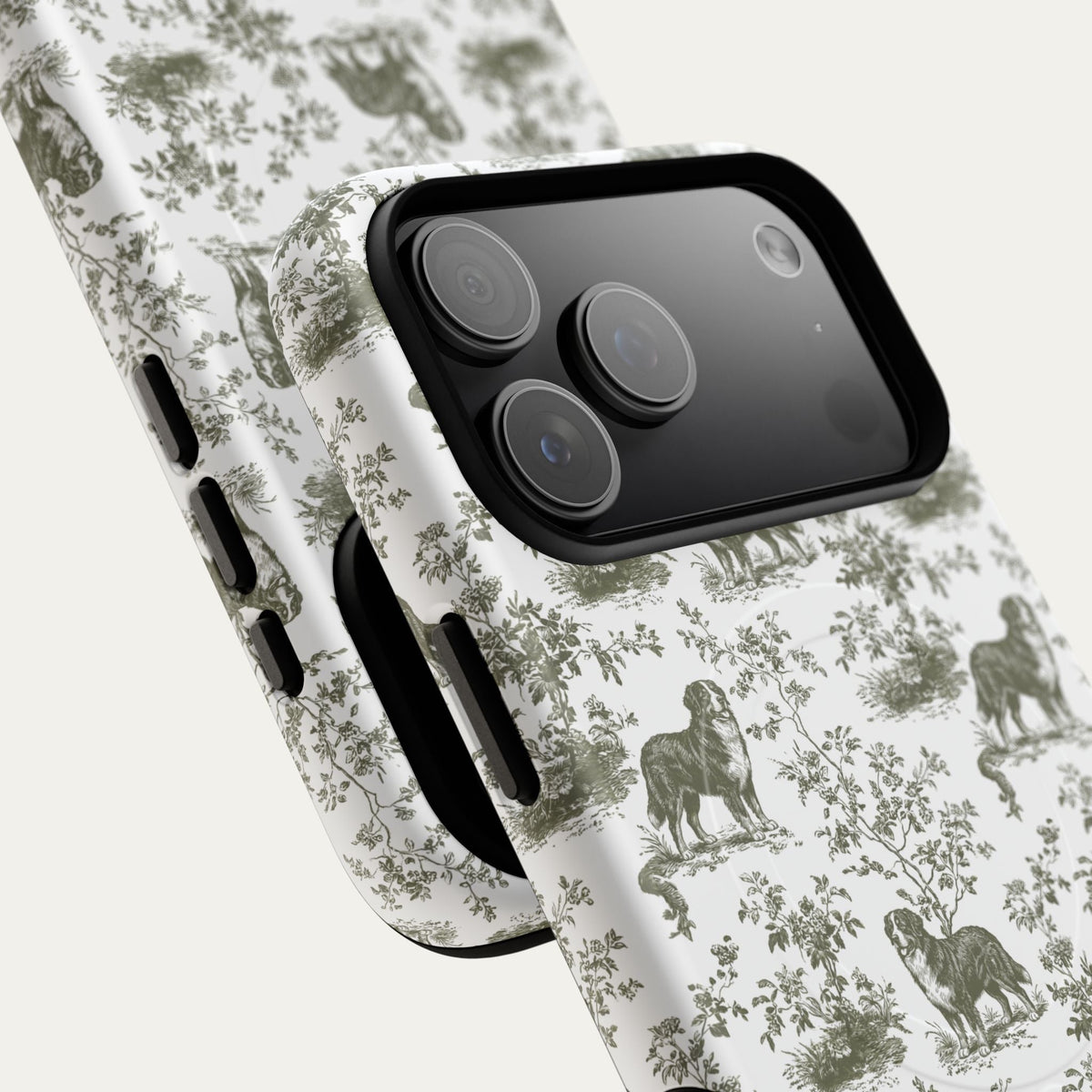 Bernese Mountain Sage Green Toile phone Case