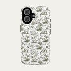 Siamese Cat Sage Green Toile phone Case