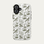 Poodle Sage Green Toile phone Case