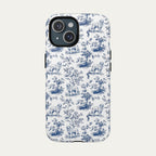Great Pyrenees Blue Toile Phone case