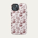 Sloughi Burgundy Toile phone Case