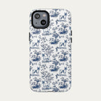 Toy Fox Terrier Blue Toile Phone case