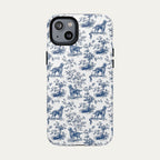 Irish Setter Blue Toile Phone case