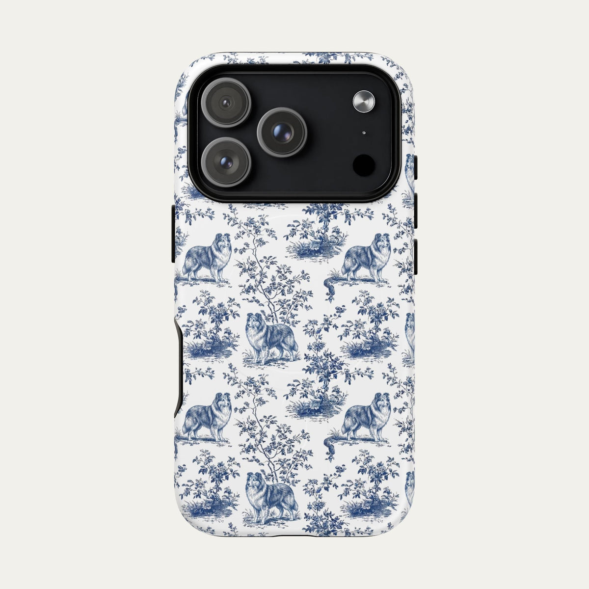 Shetland Sheepdog Blue Toile Phone case