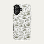 Jack Russell Terrier Sage Green Toile phone Case