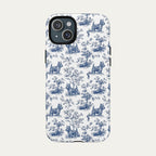 Scottish Terrier Blue Toile Phone case