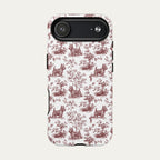 Scottish Terrier Burgundy Toile phone Case