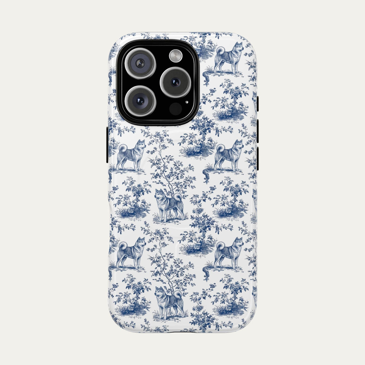 Akita Blue Toile Phone case