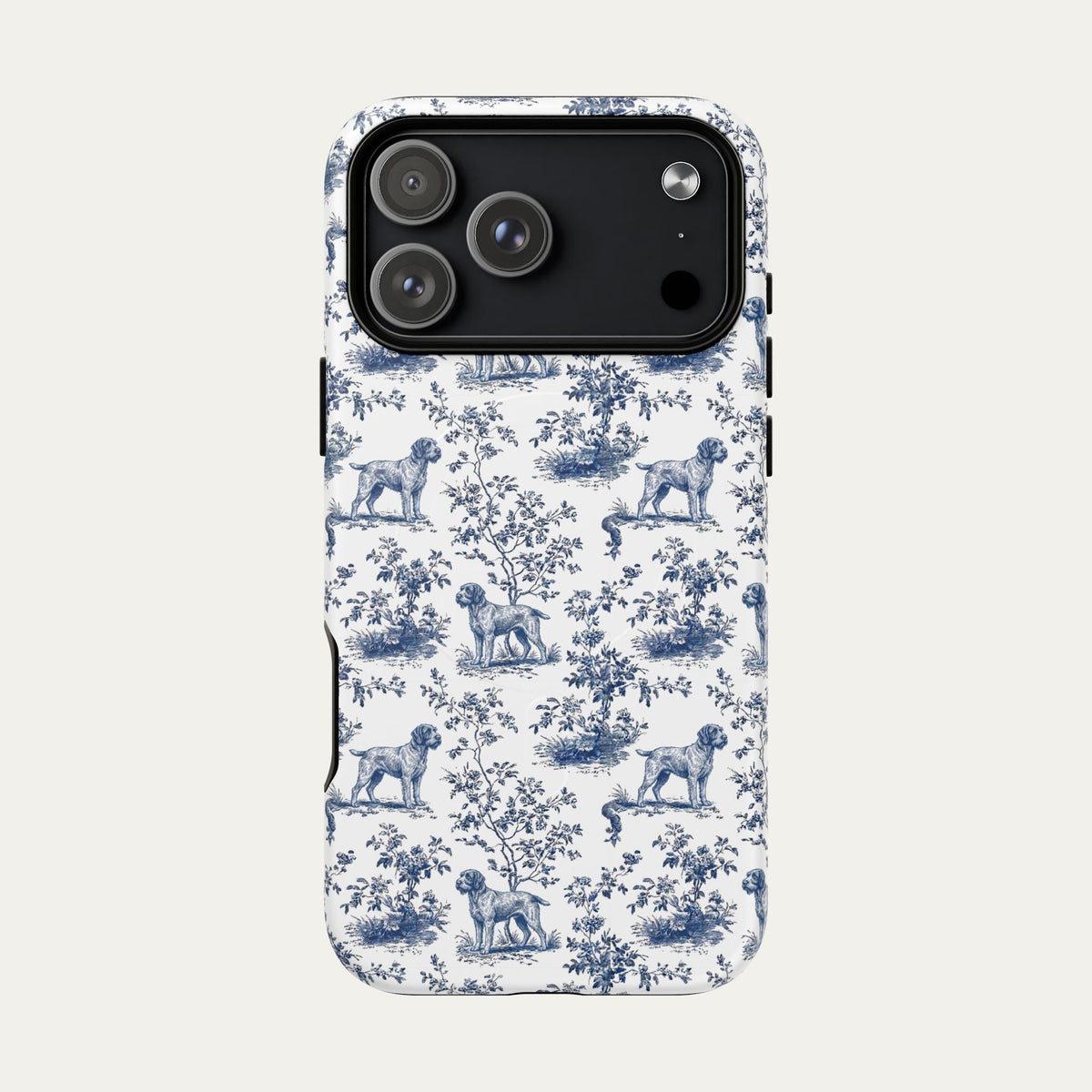 Wirehaired Pointing Griffon Blue Toile Phone case