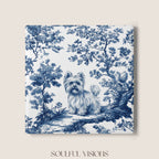 Yorkshire terrier Ceramic Coaster French Toile