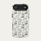 Jack Russell Terrier Sage Green Toile phone Case
