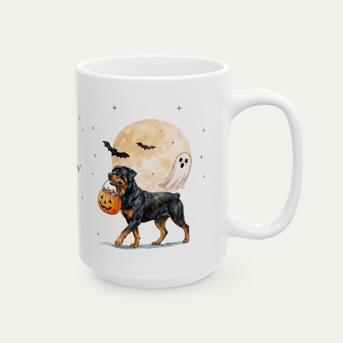 Custom Rottweiler Halloween mug