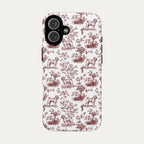 Shar Pei Burgundy Toile phone Case