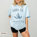 Shiba Inu Social Club Dog T-Shirt – Unisex Cotton Tee