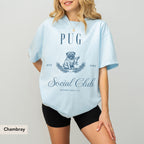 Pug Social Club Dog T-Shirt – Unisex Cotton Tee