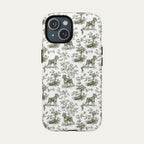 Schnauzer Sage Green Toile phone Case