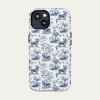 Yorkshire Terrier Blue Toile Phone case