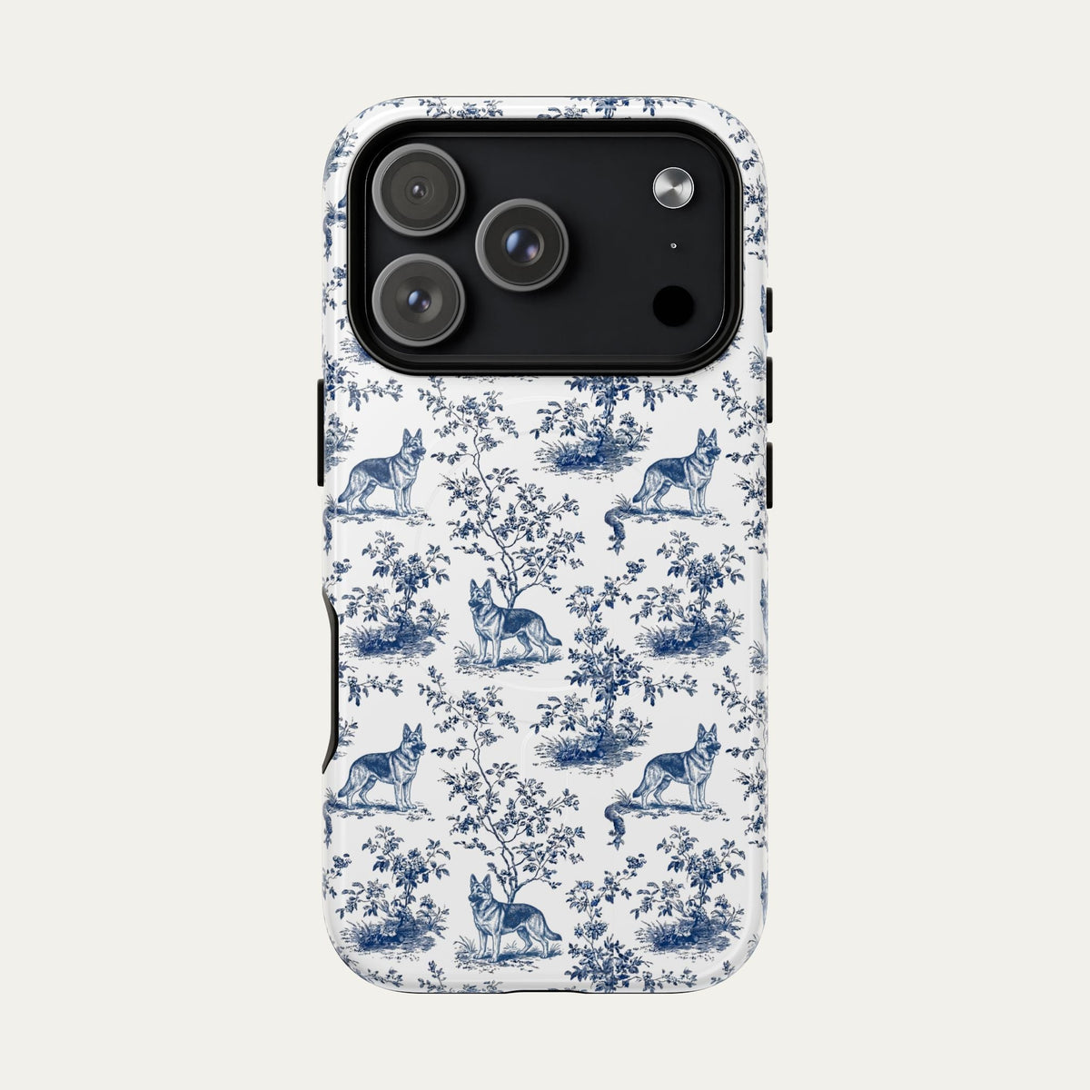 German Shepherd Blue Toile Phone case