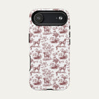 Vizsla Burgundy Toile phone Case