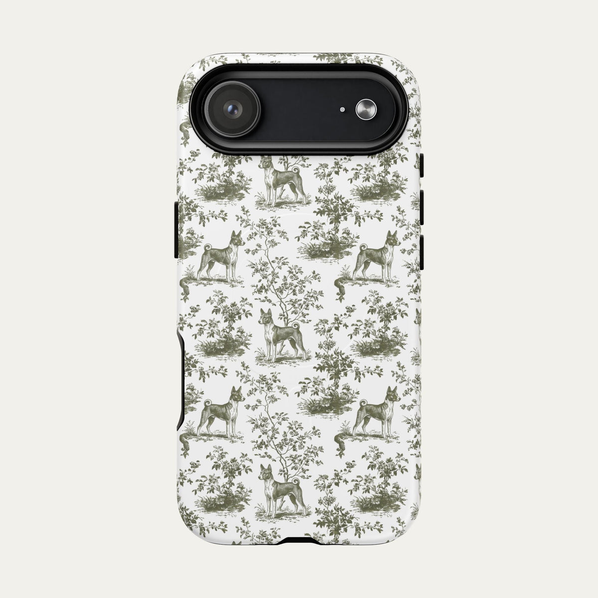 Basenji Sage Green Toile phone Case