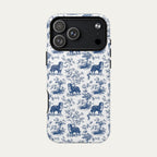Bernese Mountain Blue Toile Phone case
