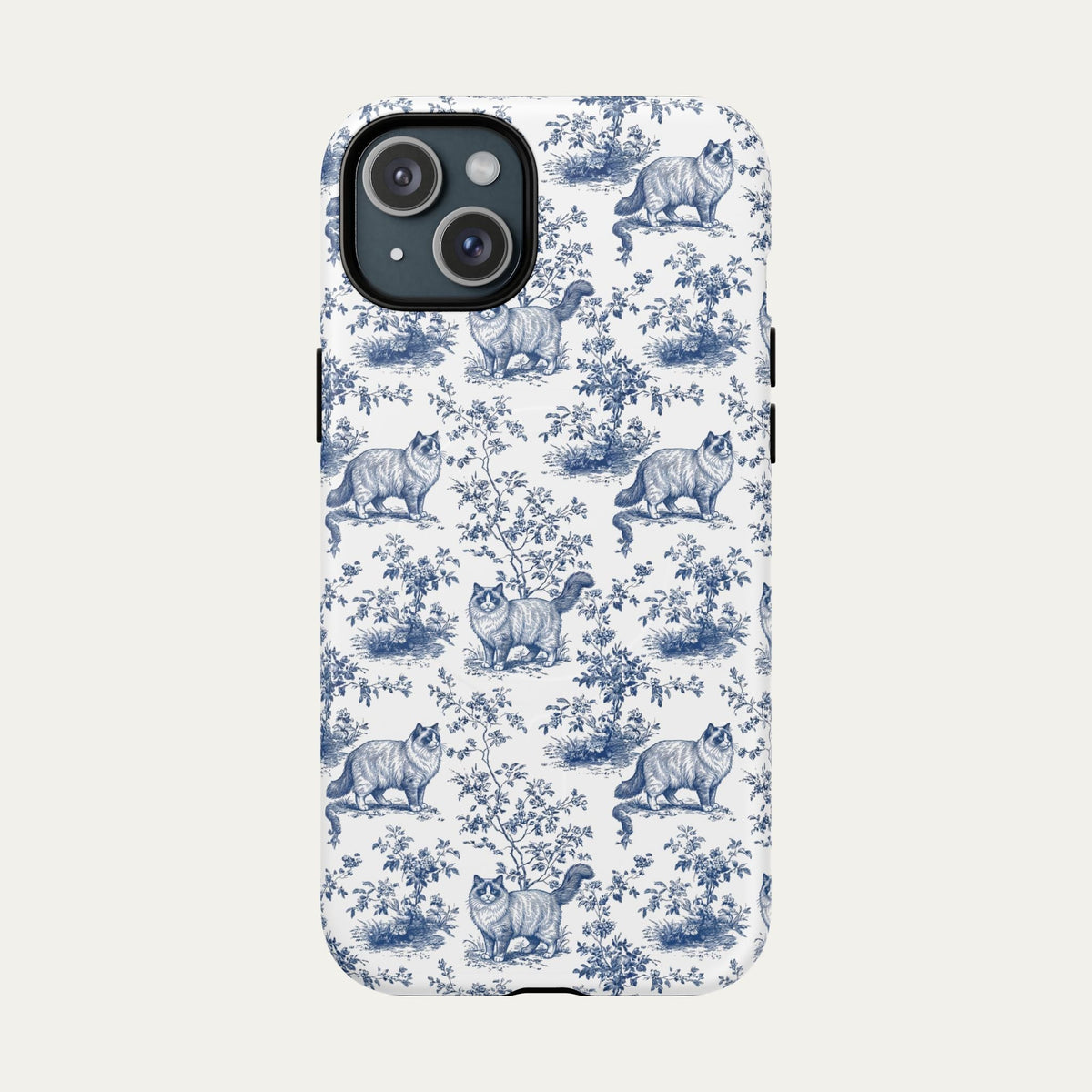Ragdoll Cat Blue Toile Phone case