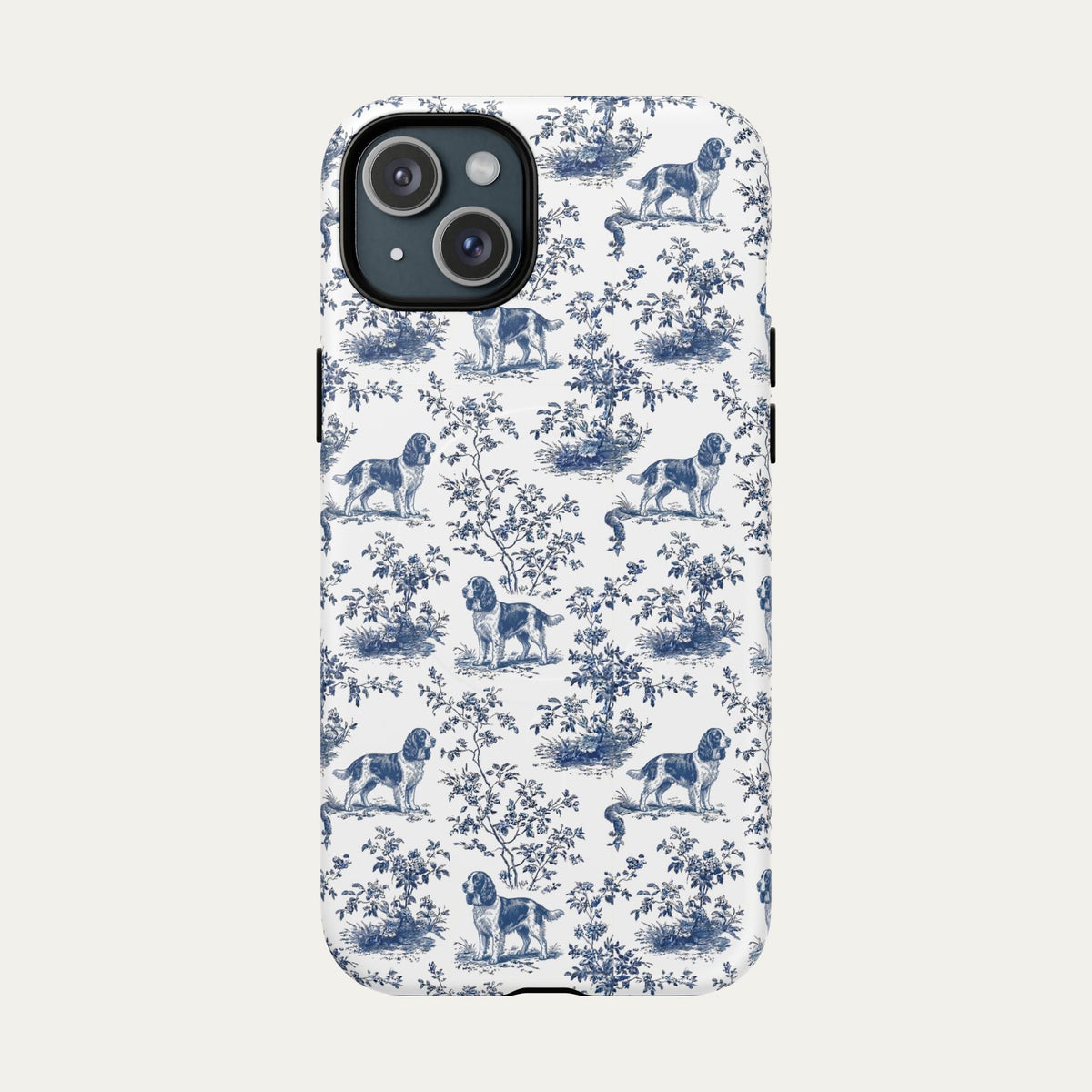 English Springer Spaniel Blue Toile Phone case