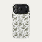 Tabby Cat Sage Green Toile phone Case