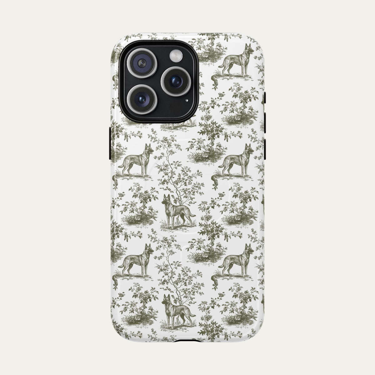 Belgian Malinois Sage Green Toile phone Case