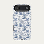 Pekingese Blue Toile Phone case