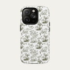Persian Cat Sage Green Toile phone Case
