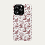 Cocker Spaniel Burgundy Toile phone Case