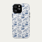 Great Pyrenees Blue Toile Phone case