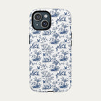 Siamese Cat Blue Toile Phone case